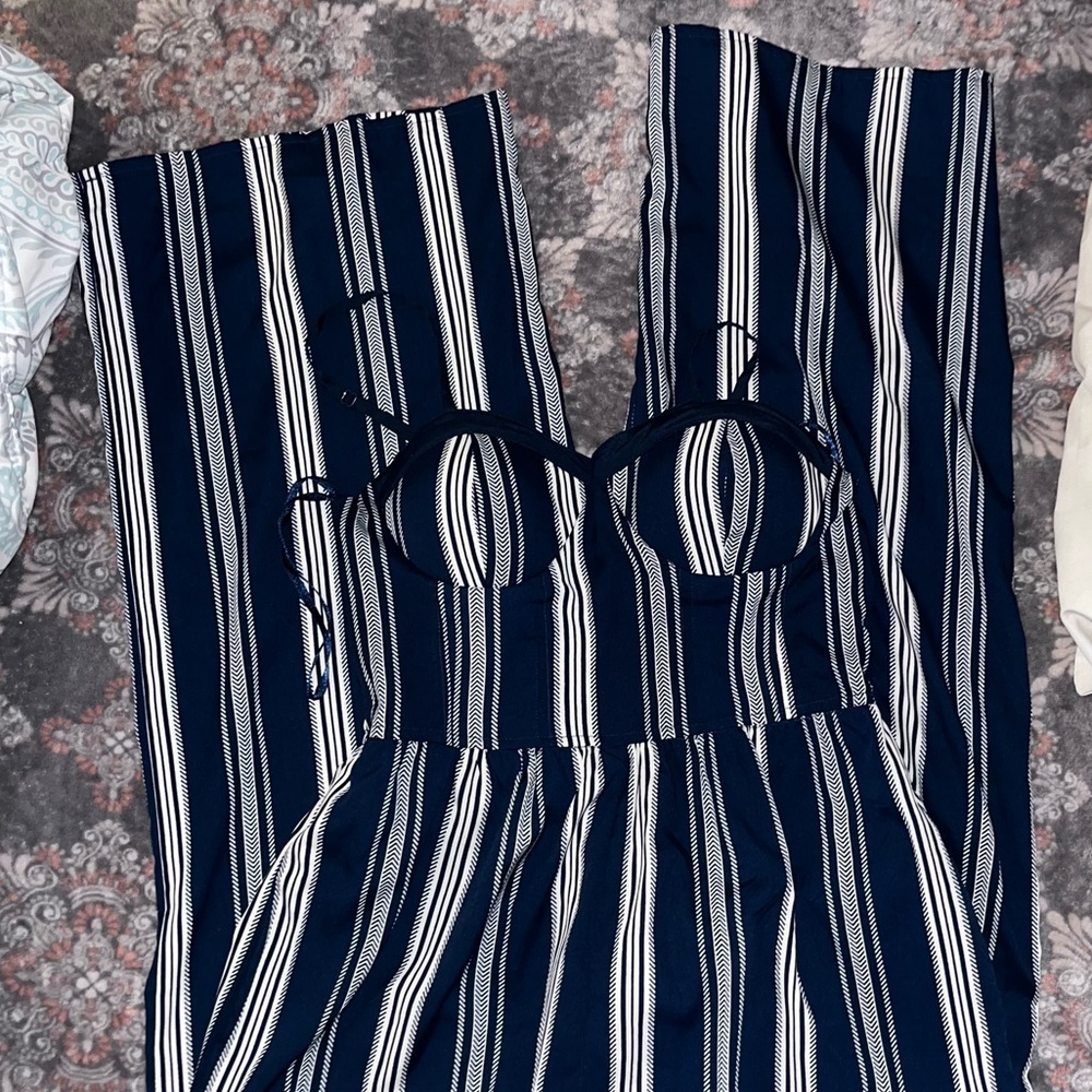 Striped jumpsuit